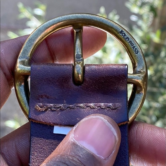 VTG Eddie Bauer🇺🇸 Made Leather Belt, Sz 30 - Picture 2 of 11